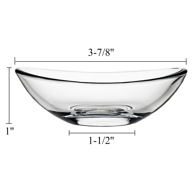 Yesland 6 Pack Glass Dip Bowls, 2 oz Clear Mini