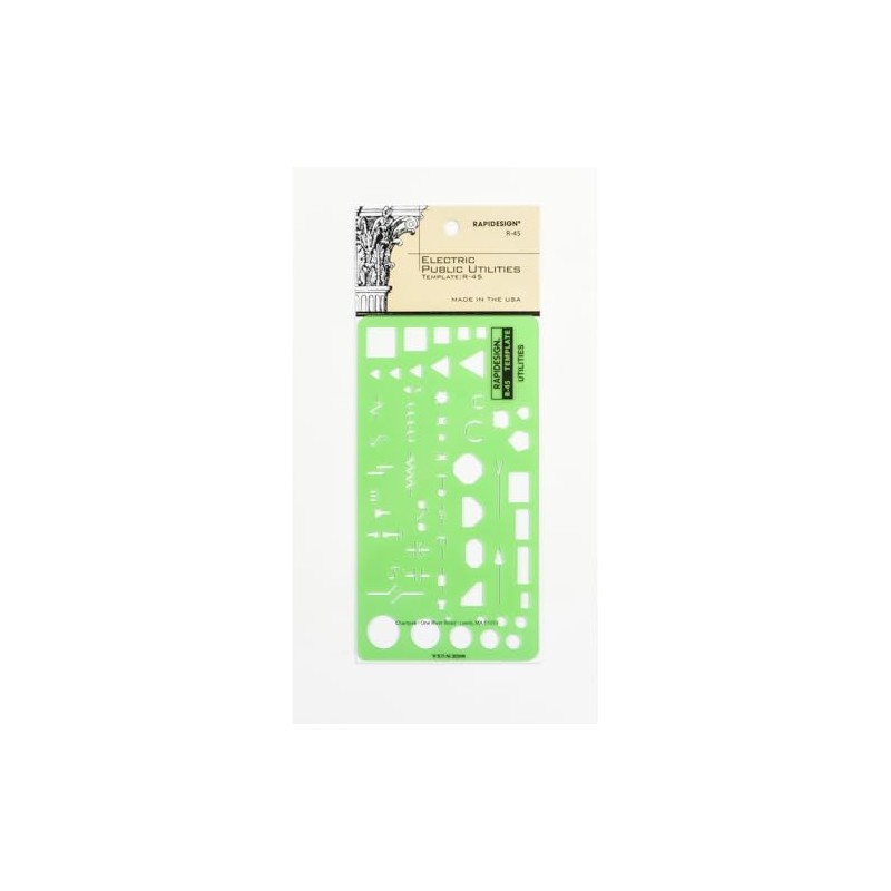Rapidesign Public Utilities Template, 1 Each (R45)