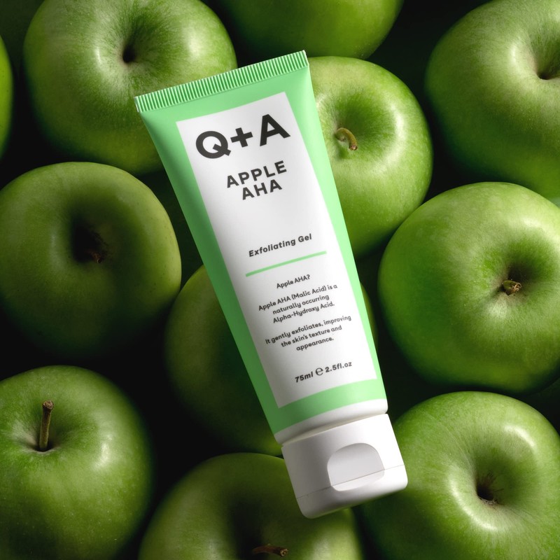 Q+A Apple AHA Exfoliating Gel, naturally occurring Malic and Lactic