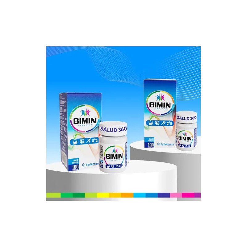 Bimin Polivitaminas Minerales 100 Tab Sydenham Suplemento Sabor