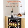 Black Wood Wine Rack 6 Tier 24 Bottle Detachable Free