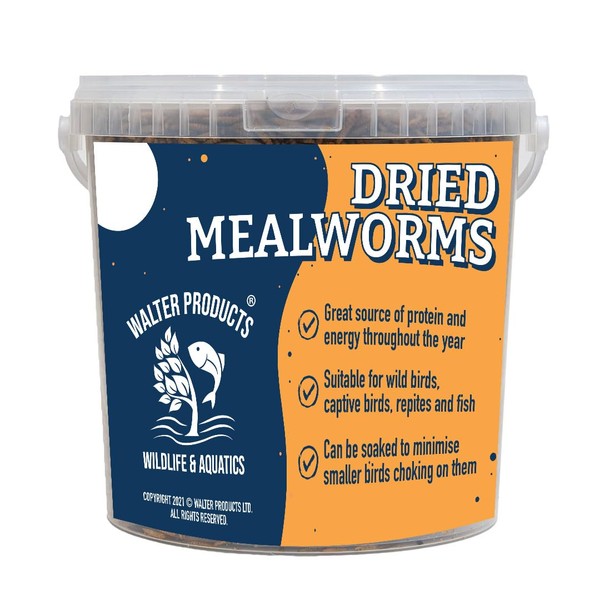 Walter’s Meal Worms (10L tub) - Dried Mealworms for Birds in Easytub