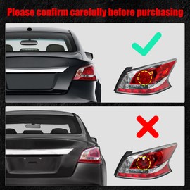 Huray Right LED Tail Light Fit for Nissan Altima 2013 2014 2015 RH Taillight Tail lamp Rear Brake Lamp Assembly Replacement Accessory Replacement for NI2801196 (Passenger Side)