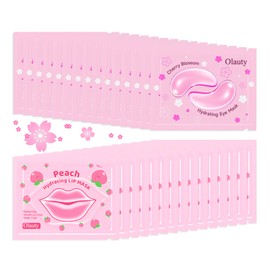 Sulily Mascarillas Labiales Y Parches Para Ojeras Rosas, Mascarillas Para Ojos Con Colágeno Para Líneas De Expresión, Bolsas, Ojeras Y Arrugas,...    