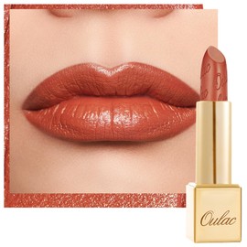 OULAC Glow Metallic Shine Orange Lipstick, Coral High Impact Lipcolor, Lightweight Soft and Ultra Hydrating, Long Lasting, Vegan & Cruelty-Free, Full Coverage Lip Color 4.3 g/0.15 GM07 Outrageous