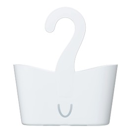 TATAY Polypropylene shower basket with hooks, multifunctional basket, allows you to hang the basket in the shower, white, dimensions 25 x 9 x 28 cm