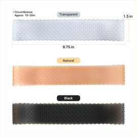 STUDIO LIMITED Flexible Silicone Non-Slip Wig Grip Band for Men and Women - Transparent Head Band for Sports and Yoga (Natural Wig Band - 2 Bands & 2 Wig Caps)