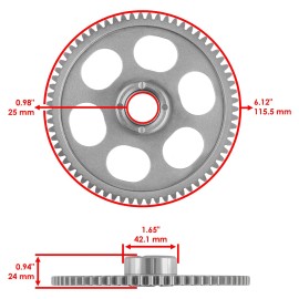 Caltric Starter Clutch Gear Idler and Gasket fits Yamaha Grizzly 660 YFM660F 4x4 2002