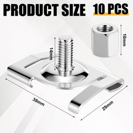 10 Pcs T Bar Drop Ceiling Clip Track Lighting Attachment 120v T Bar Grid Drop Ceiling Clip Trac-Lites T-Bar Attachment Clip to Mount Track to Drop Grid for Systems in Chrome