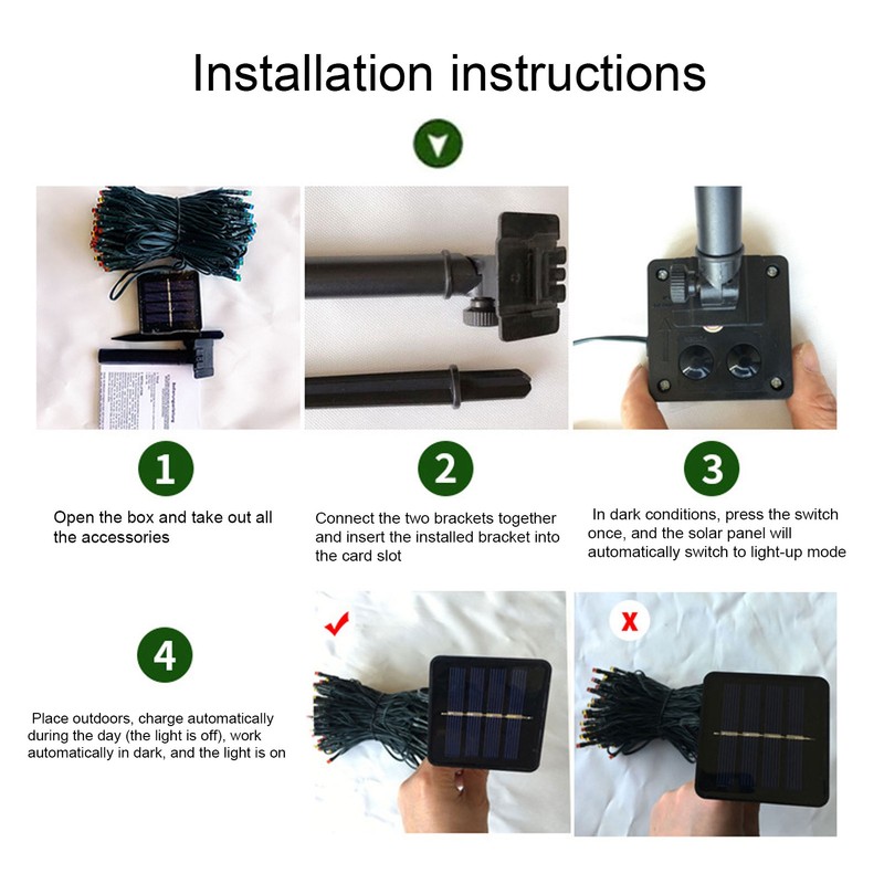 22M Solar Christmas Lights 200LED Waterproof Solar String Lights for