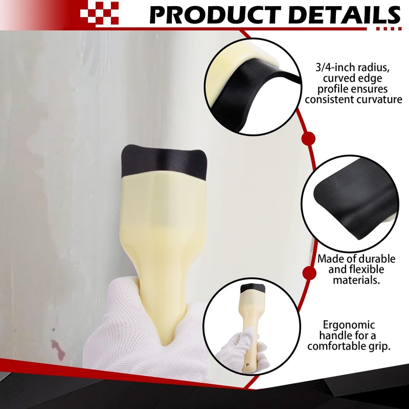 Gypsum board corner finishing tool elastic design cow nose corner