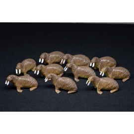 Miniblings 10X Walrus Set Animal Miniature Ocean Figure Figures Seal Sea bown