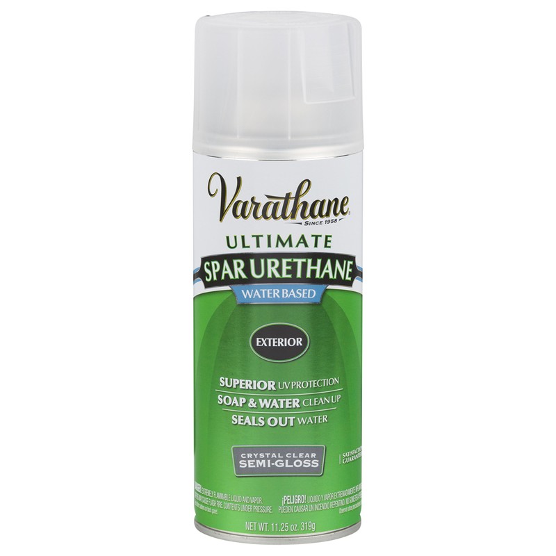 Varathane 250181 Water-Based Ultimate Spar Urethane Spray, 11.25 oz, Semi-Gloss