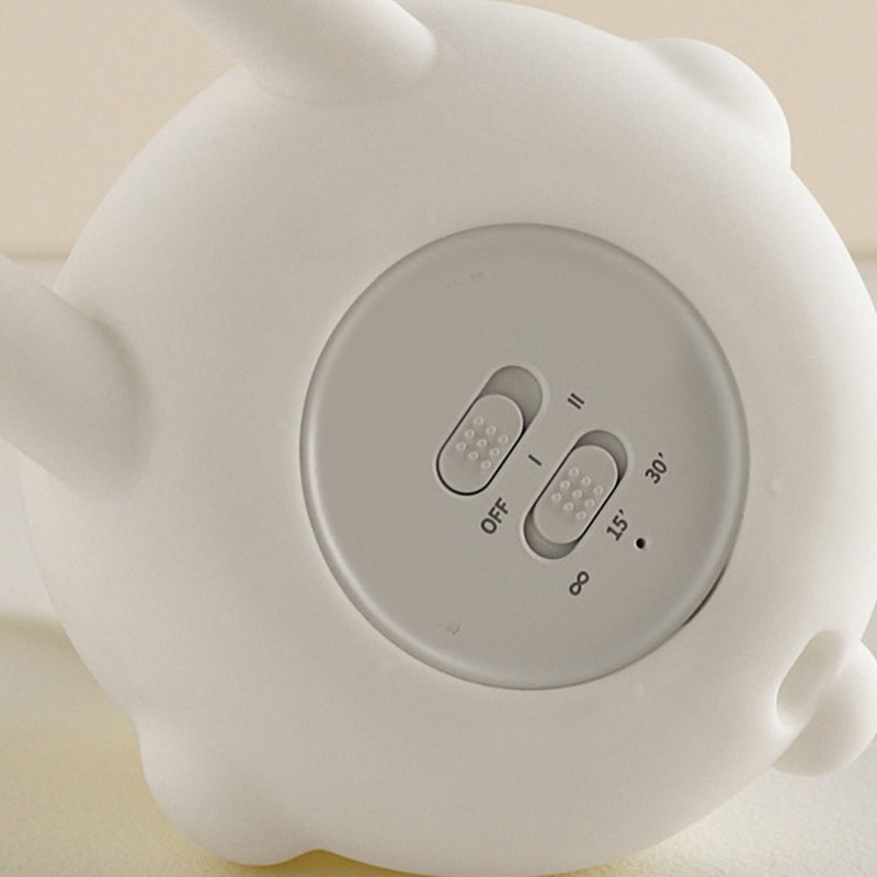 Bunny Night Light Delay Turn Off Cute Soft Silicone Kids