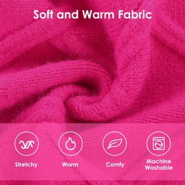 Queenmore Christmas Dog Sweaters for Large Dogs Pit Bull Labrador Girl Boy Winter Pullover Sleeveless Turtleneck Knitted Cable Pet Outfit for Big Dogs Xmas Party Warm Puppy Clothing (Rosered, Large)