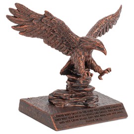 Lighthouse Christian Products Soar Like an Eagle Bronzelike Finish 6.5 x 3.75 Cast Stone Mounted Sculpture