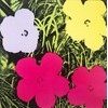 Andy Warhol "Flowers (Purple, Yellow, Pink) Custom Framed Pop Art