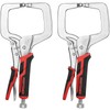 MAXPOWER 11-inch Locking C Clamp Set, 2 Pack Heavy Duty