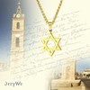 JeryWe Star of David Pendant Necklace for Men Women Stainless