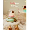 WANIDEA Lucky Capybara Night Light, Cute Rechargeable Lamp for Kids,