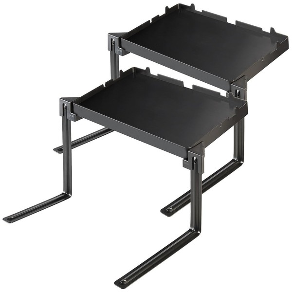 Carlo Milano Bed Tray: Set of 2 Folding Bed Shelves,