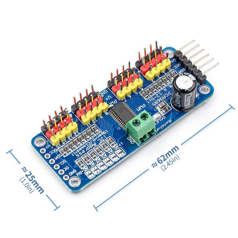 PCA9685 16 CH 12Bit PWM Servo Motor Driver Board Controller