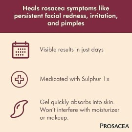 Unbranded Prosacea GEL Rosacea Treatment Homeopathic Gel Sulphur .75 oz ( 3 pack )