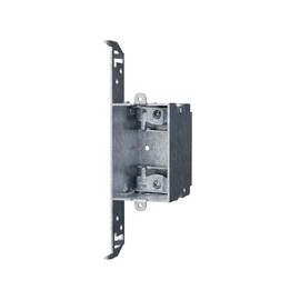 Hubbell-Raco 8524 2-1/2-Inch Deep Gangable Switch Electrical Box with TS Wood/Metal 1/2-Inch Setback Stud Bracket, 2 x 1/2-Inch Knockouts and 4 x NMSC Cable Clamps, 3-Inch x 2-Inch