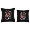 Sakura Flower Koi Fish Japanese Sakura Japanese Carp Throw Pillow