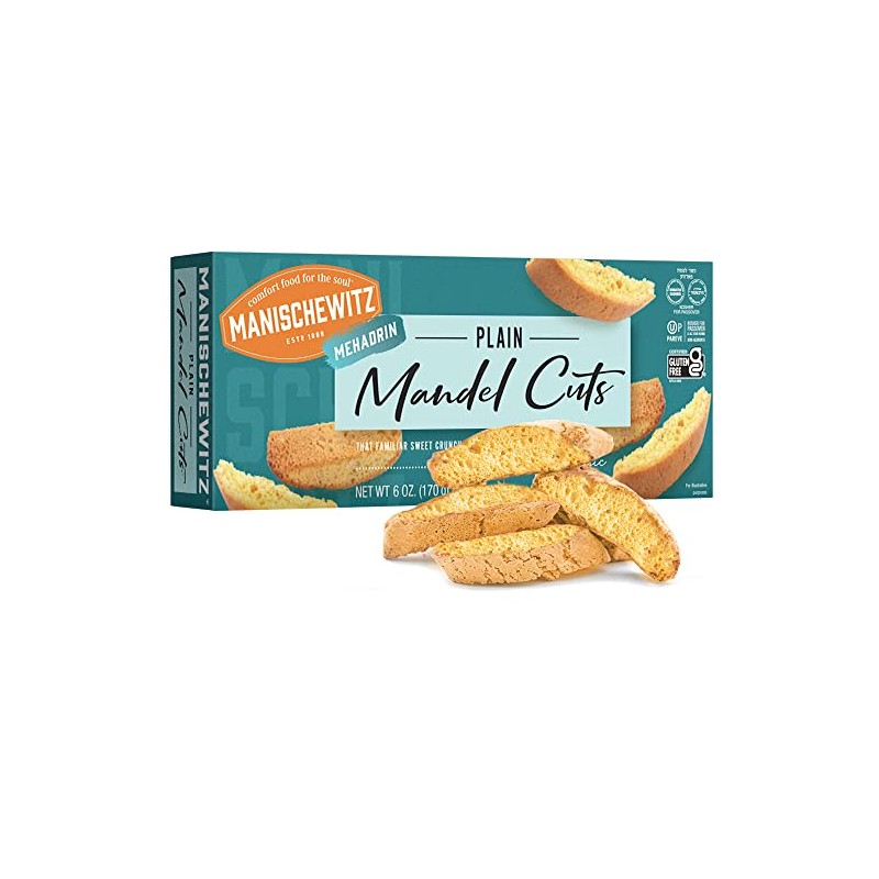 Manischewitz Gluten Free Biscotti Mandel Cuts, 6oz, Dairy Free, Grain