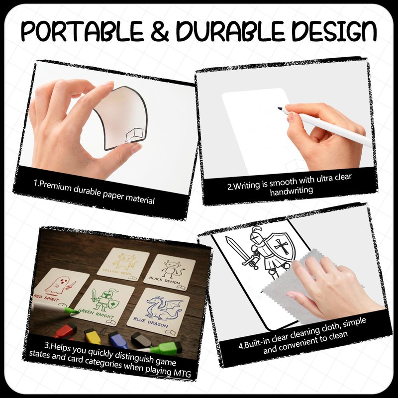 120 Pcs Dry Erase Tokens for MTG Custom Token Cards