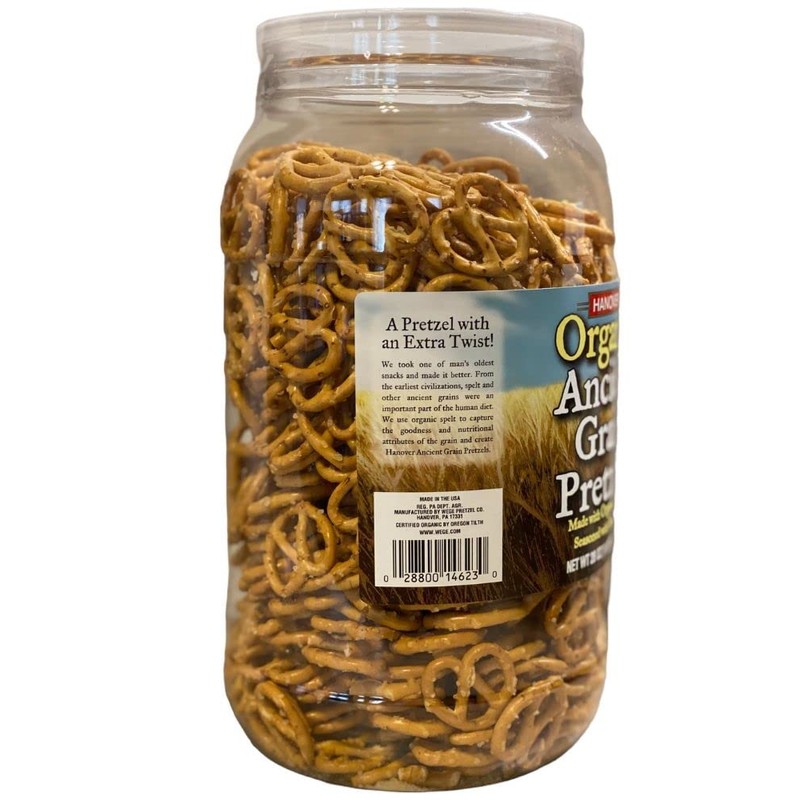 Hanover Organic Ancient Grain Spelt Sea Salt Pretzels Low Fat