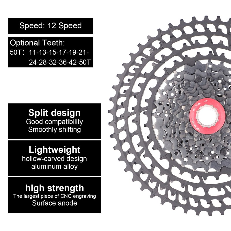 Mountain Bike 12 Speed Freewheel Bicycle Split Structure Light Cassette