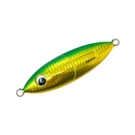 Fat Throw Skip Jig, B Type, Metal Jig, 5.3 oz (150 g), Green Gold Lure, Real Color Jig, Jigging, Slow Jigging, Grouper Que, Amberjack, Fishing Tackle BAKSTORM