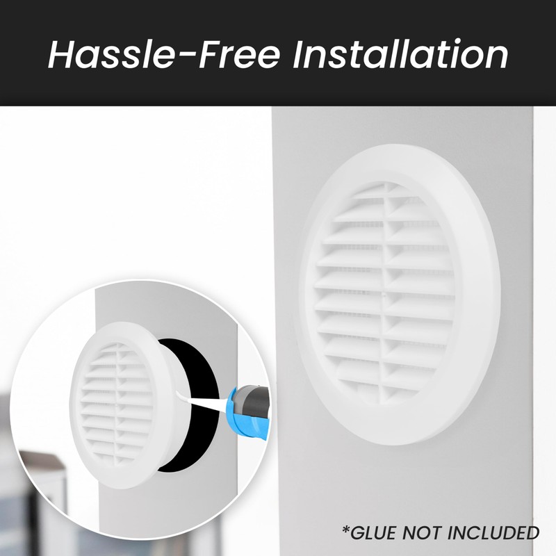 Repa Market 100mm Pack of 5 White Vent Cover with