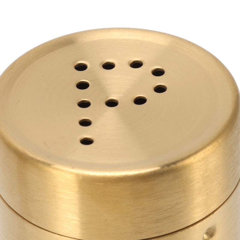 2Pcs Gold Spice Jar Stainless Steel Rustproof Screw Open Top