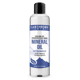 Mineral Oil (8 fl oz) Food & USP Grade, for Cutting Boards, Butcher Blocks, Counter Tops, Wooden Utensils