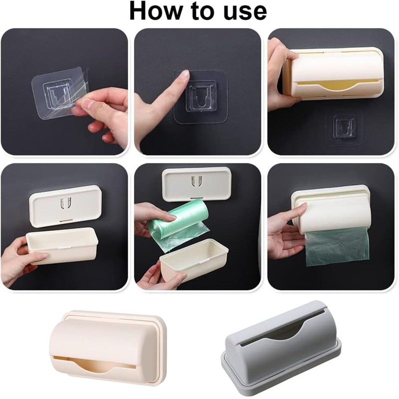 Roczential Garbage Bag Dispenser Trash Bag Dispenser Roll Holder 2Pcs