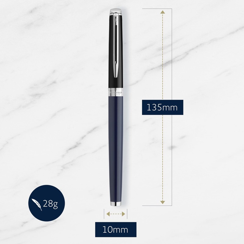 Waterman Hémisphère Rollerball Pen | Black & Blue Lacquer with