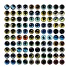 100PCS Eyes Glass Cabochon for Clay Doll Making Sculptures Props
