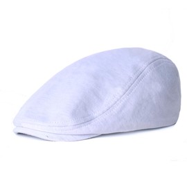 HNJKJEU Men's Flat Cap Beret Cap, Men's Beret, Elasticity Flat Cap, Flat Cap, Men's Beret Newsboy Cap, Size 58-60 cm, White