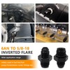 New -6AN 6AN Male Flare to 5/8"-18 Inverted Flare Adapter