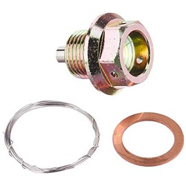 Kijima 105-1206 Motorcycle Parts Wire Lock Drain Bolt, Steel, Suzuki Screw Diameter 0.5 inches (14 mm), Pitch: 0.05 inches (1.25 mm), Screw Length: 0.4 inches (11 mm), Flat Diameter 0.7 inches (17 mm)