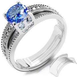 Ring Sizer Adjuster for Loose Rings - Fits Flat Bands Up to 6mm, 6 Pack Easy-Clip Guards, Spacers & Tighteners, Reduces Size by 0.5-1, Invisible Design for Women & Men by 5 STARS UNITED