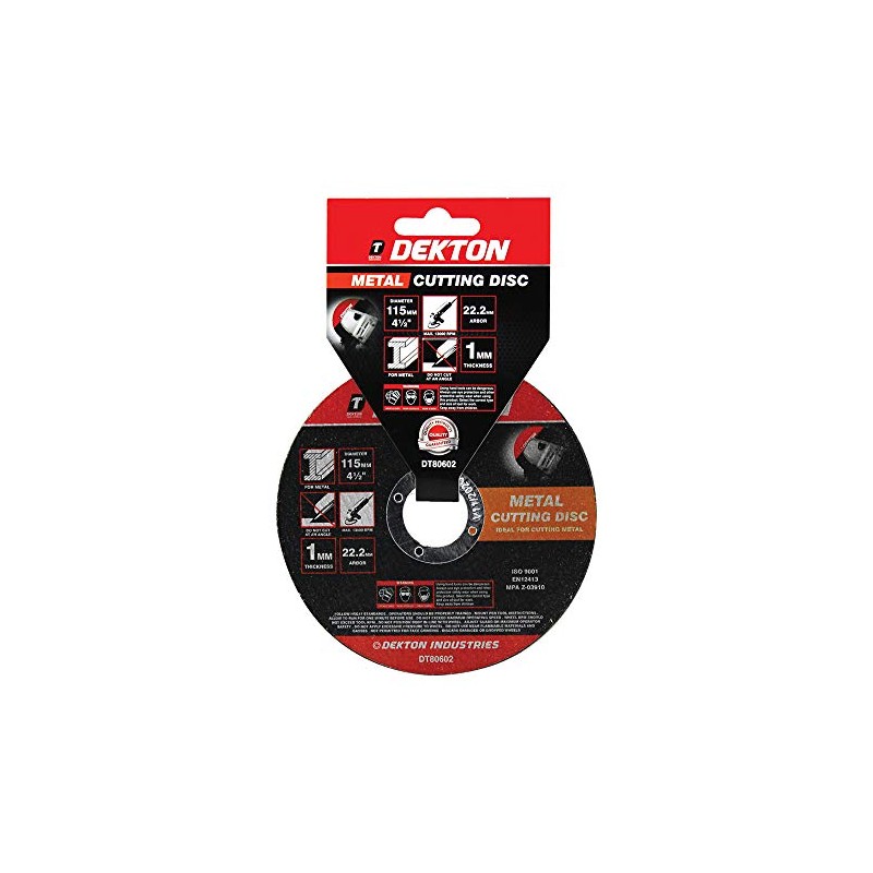 Dekton 115mm Cutting Disc Metal-Ultra Thin Flat-Ultra-thin and flat for