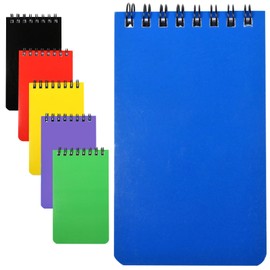 Lizbin Spiral Notebook, 6Pcs Small Notebooks, Pocket Notebook 3" x 5" Spiral Notepads, Top-Spiral Notebook Small Notepad, 6 Colored Mini Notebooks, 75 Sheets Per Notebook (6Pcs A7)