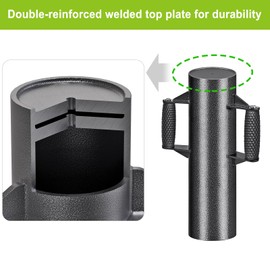 Insaga Enhance Post Driver with Anti-Slip Handles 16LB T Post Driver, 17'' Fence Post Driver Post Pounder for Metal Fence Posts, T Posts, U-Channels, Inside Dia=4.7''