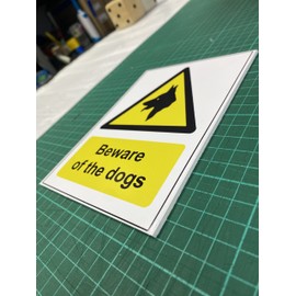 BEWARE OF THE DOGS SAFETY WARNING HARD BACKED SIGNS 3mm for walls doors gates