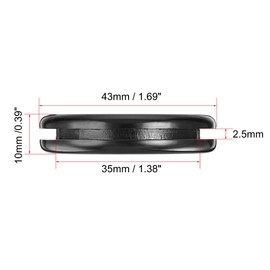 sourcing map Rubber Grommet Round Double-Sided Mount Dia 35 mm for Wire Protection 4pcs