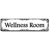 12x3 Inch Wellness Room Sign Door Wall PC Signage for